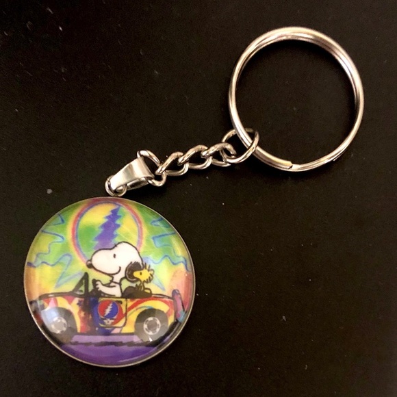 M BUYITWHENFOUND—- Custom Made Keychains GRATEFUL DEAD SNOOPY WOODSTOCK - Picture 7 of 9